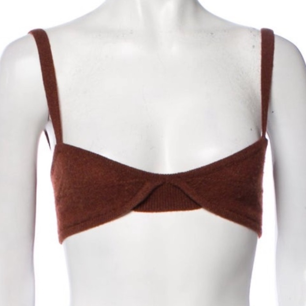 KHAITE Chestnut Top and Ivory Skirt Ensemble